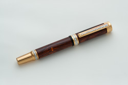 Cambridge Hybrid Fountain Pen(Ster.Silver Accents with Tit.Gold )